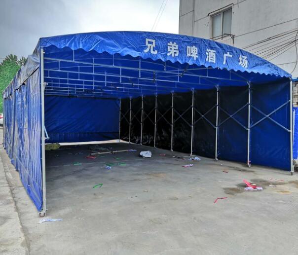 推拉車棚倉儲(chǔ)伸縮雨蓬物流卸貨擋雨棚